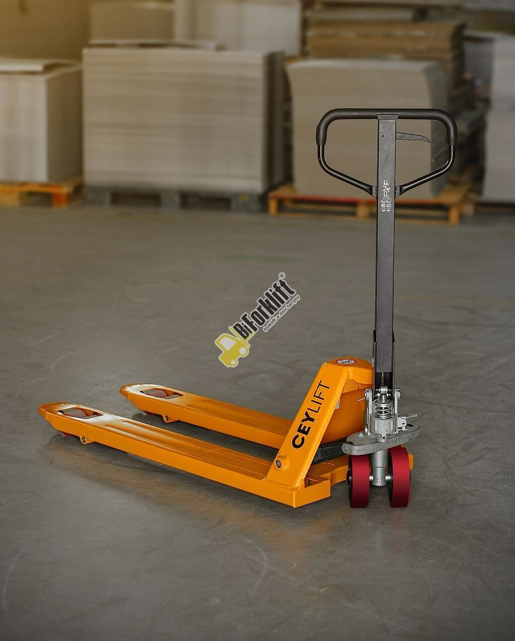 3 Ton Manuel Transpalet - Beyaz Nylon Teker